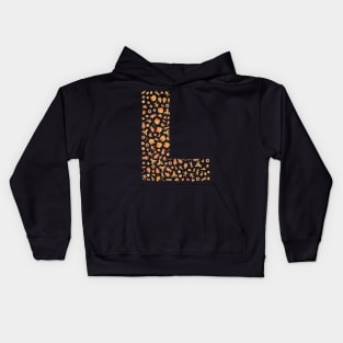 Letter L Initial Christmas Decorations Gingerbread Kids Hoodie